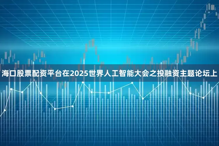 海口股票配资平台在2025世界人工智能大会之投融资主题论坛上